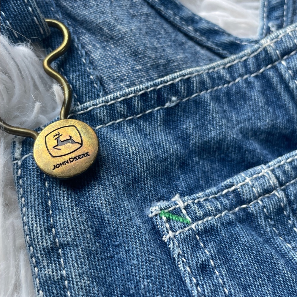 John Deere Kids Classic Blue Denim Overalls - Picture 3 of 7